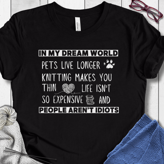 Dream World T-Shirt (knitting) Black / XS