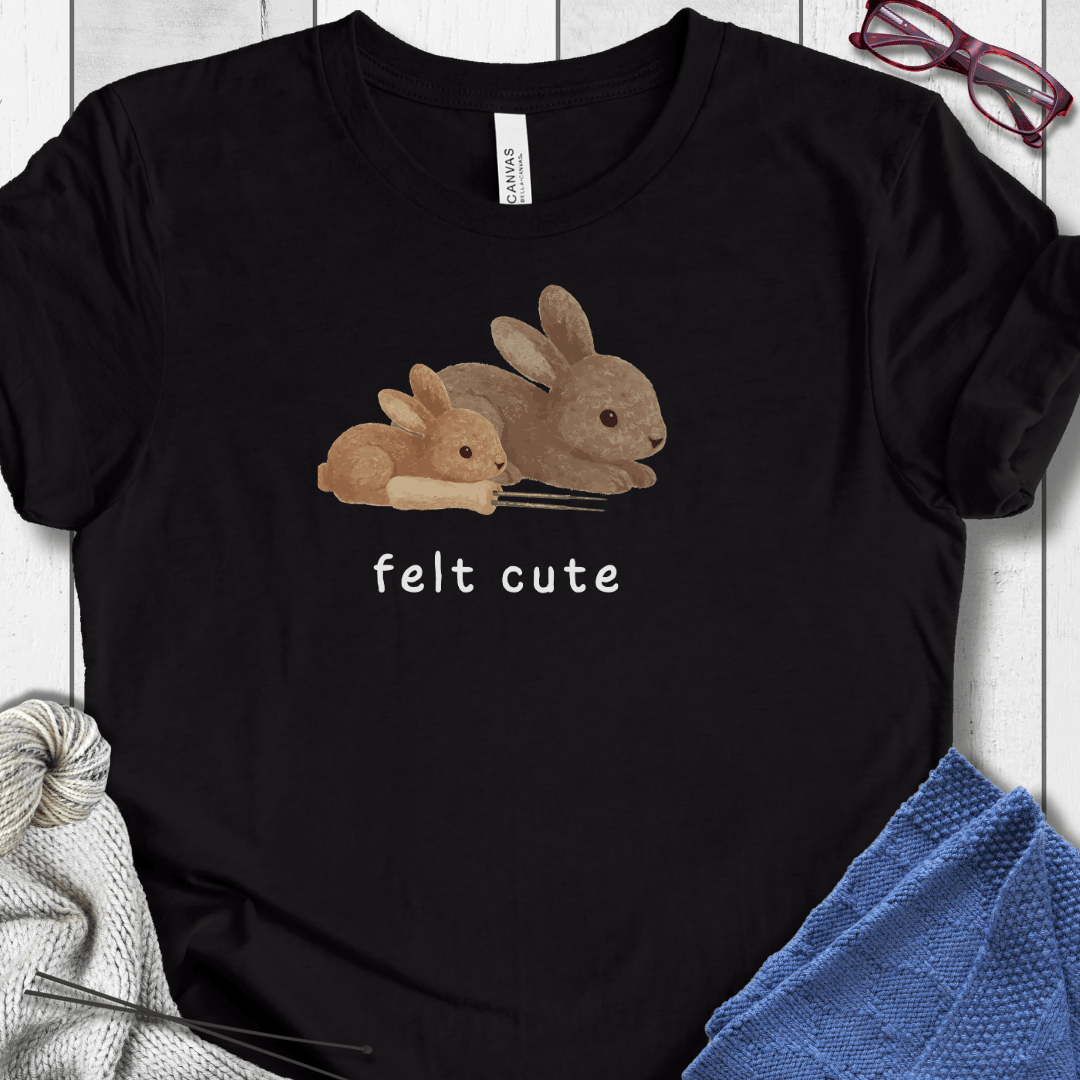 Felt Cute t-shirt Black / XS