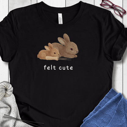 Felt Cute t-shirt Black / XS