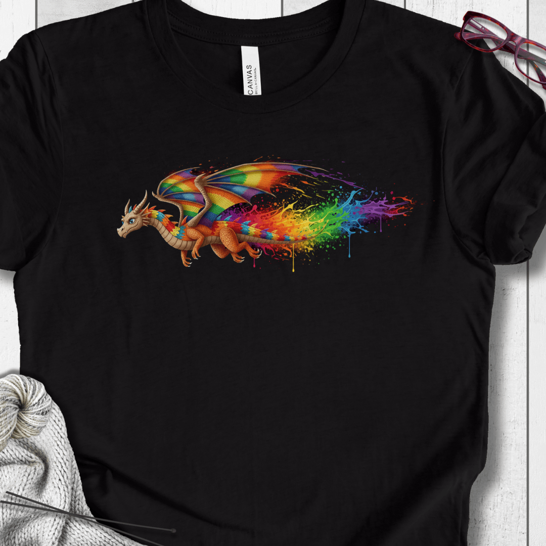 Flight Dragon Dye Splash T-Shirt Black / XS