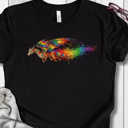 Flight Dragon Dye Splash T-Shirt Black / XS