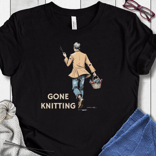 Gone Knitting T-Shirt (mens) Black / XS