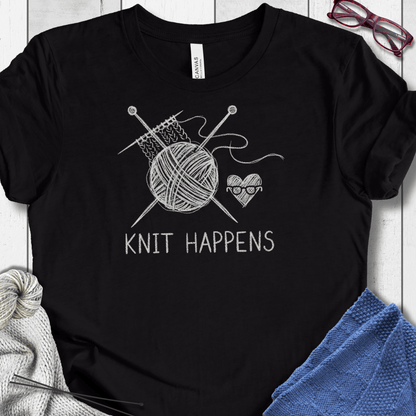 Knit Happens Sketch T-Shirt Black / XS
