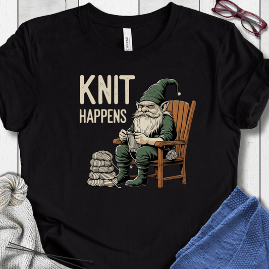 Knit Happens T-Shirt Black / XS