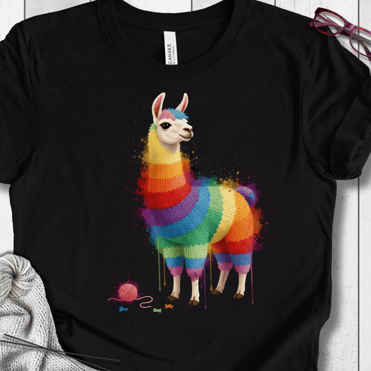 Llama Dye Splash T-Shirt Black / XS