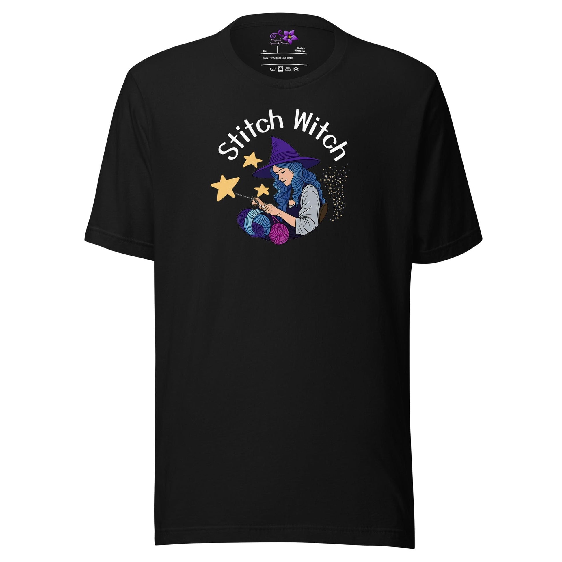 Stitch Witch Crew Neck T-Shirt Black / XS