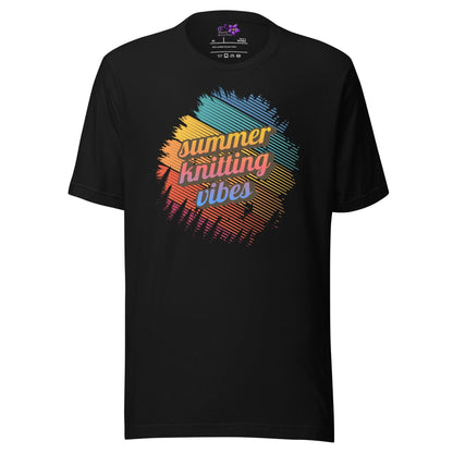 Summer knitting vibes Crew Neck T-Shirt Black / XS