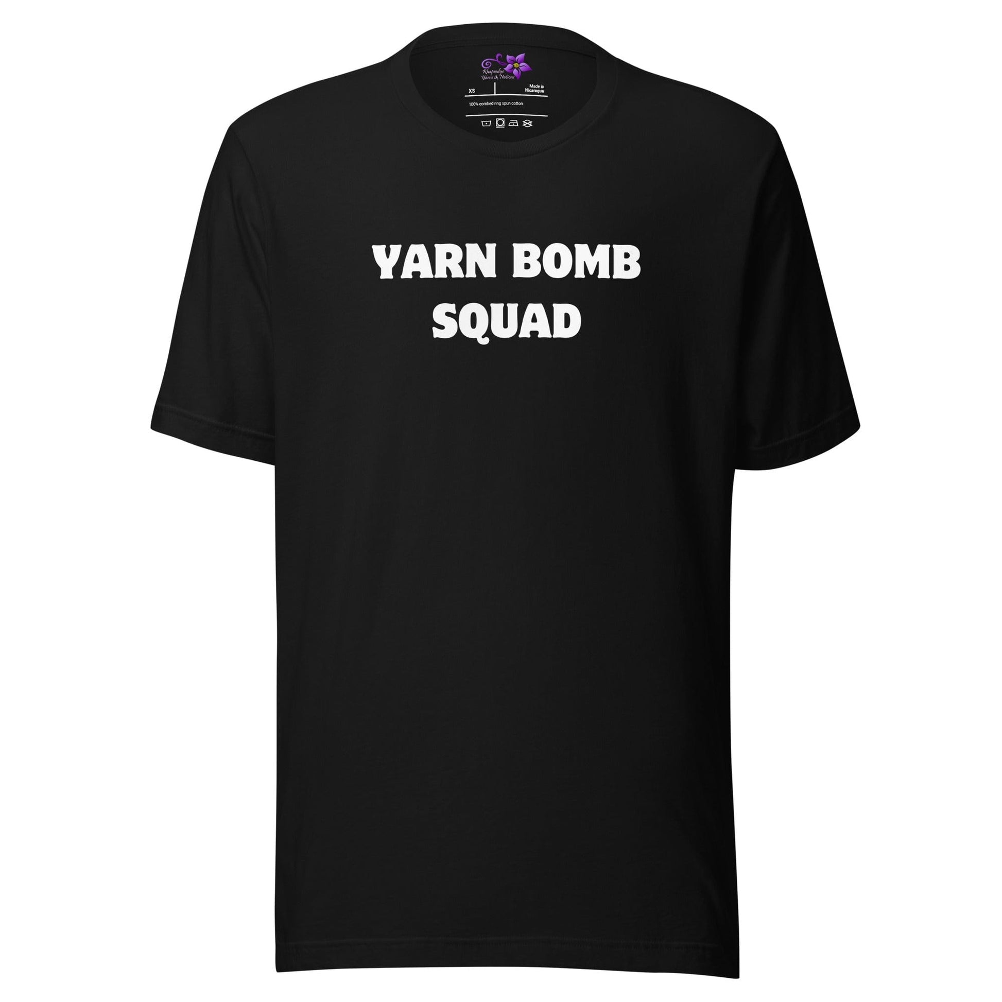 Yarn Bomb Squad Crew Neck T-Shirt Black / XS