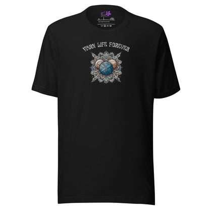 Yarn Life Forever Crew Neck T-Shirt Black / XS