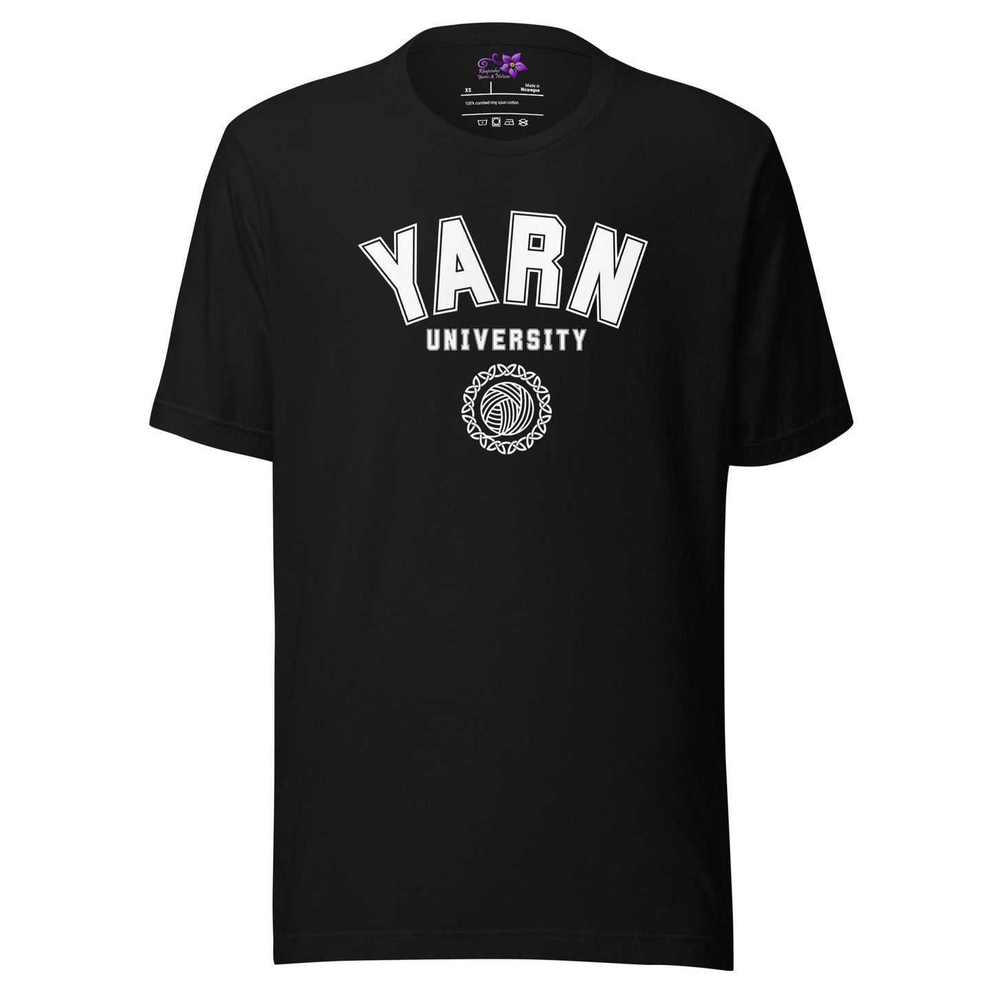 Yarn University Crew Neck T-Shirt Black / XS