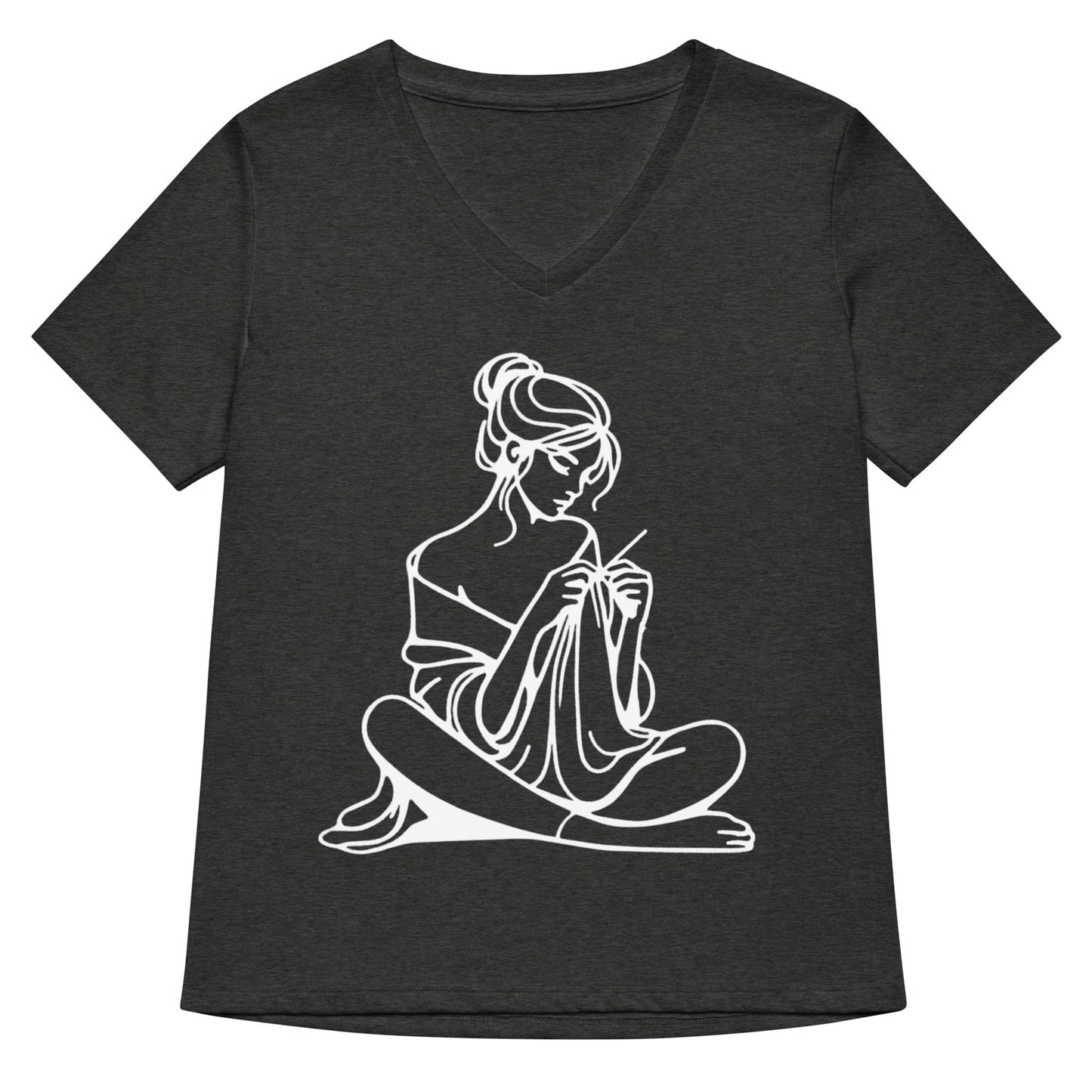 Breathe V Neck T-Shirt Dark Grey Heather / S