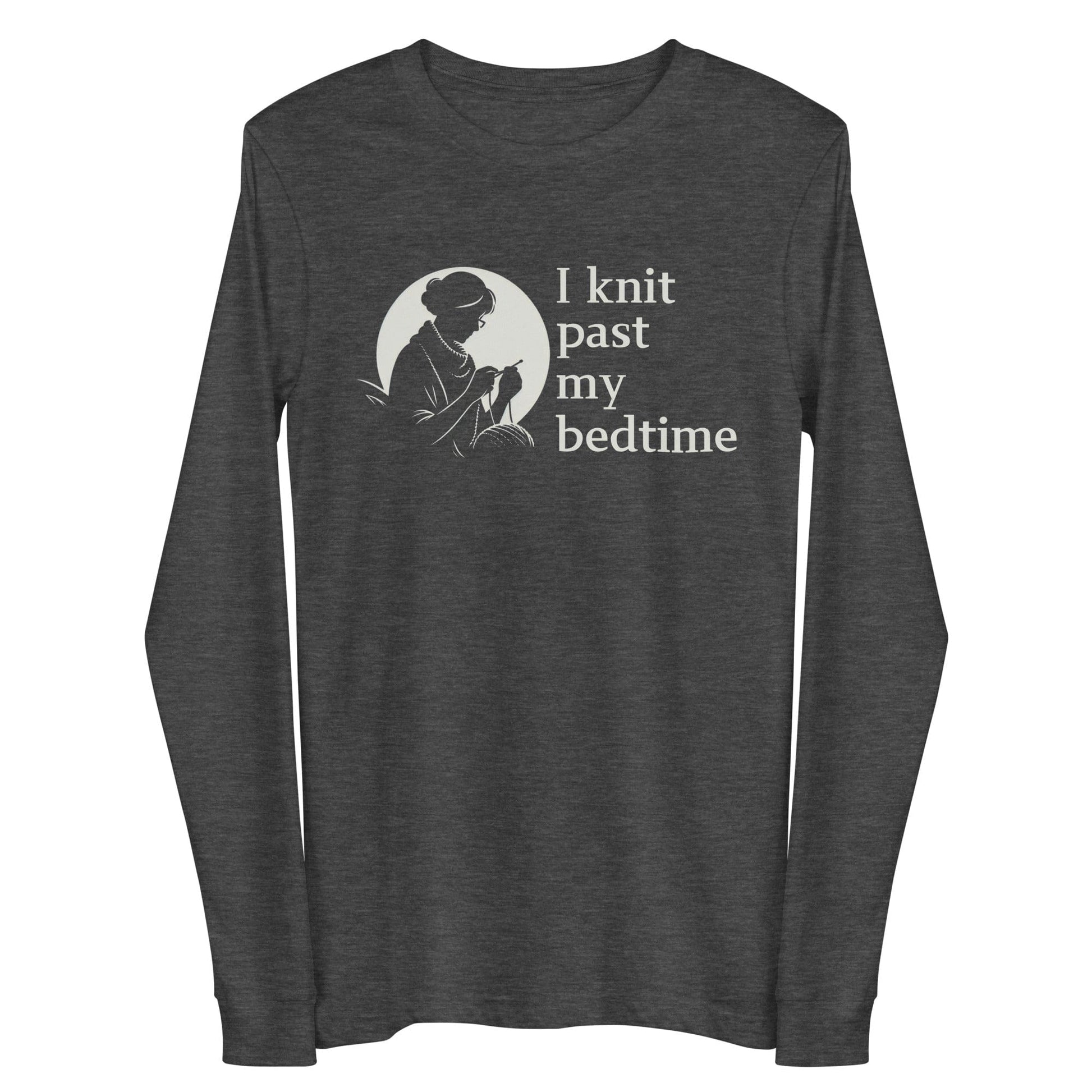 Knit Past My Bedtime Long Sleeve Tee Dark Grey Heather / S