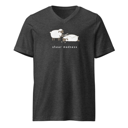 Shear Madness V-Neck T-Shirt Dark Grey Heather / S