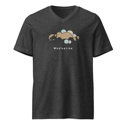 Woolverine V-Neck T-Shirt Dark Grey Heather / S