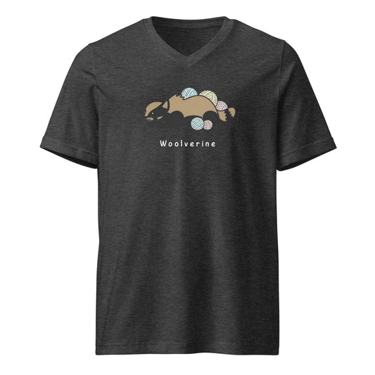 Woolverine V-Neck T-Shirt Dark Grey Heather / S