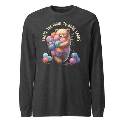 Right to Bear Yarns Long Sleeve Tee Dark Grey Heather / XS