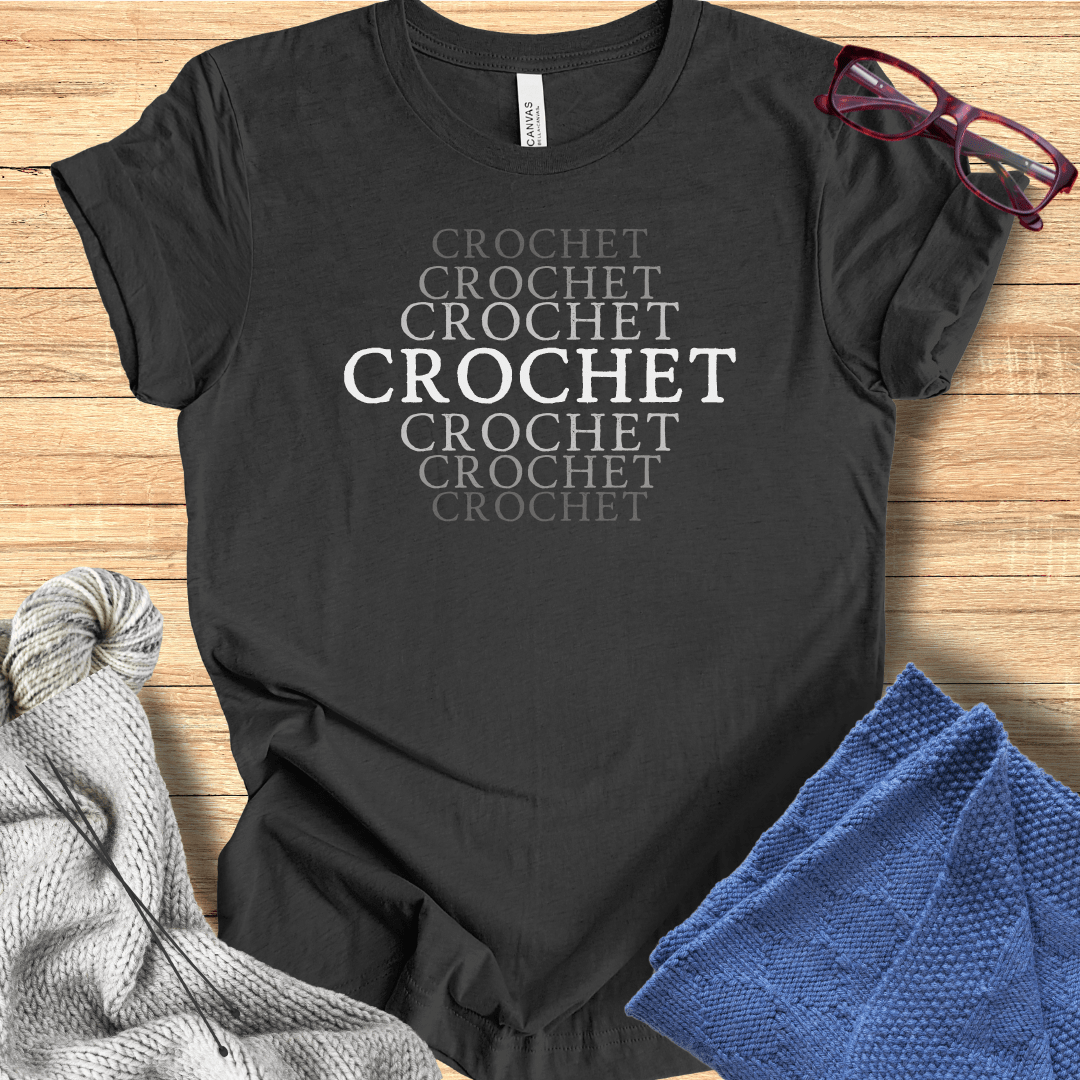 Fading Crochet T-Shirt Dark Grey / S