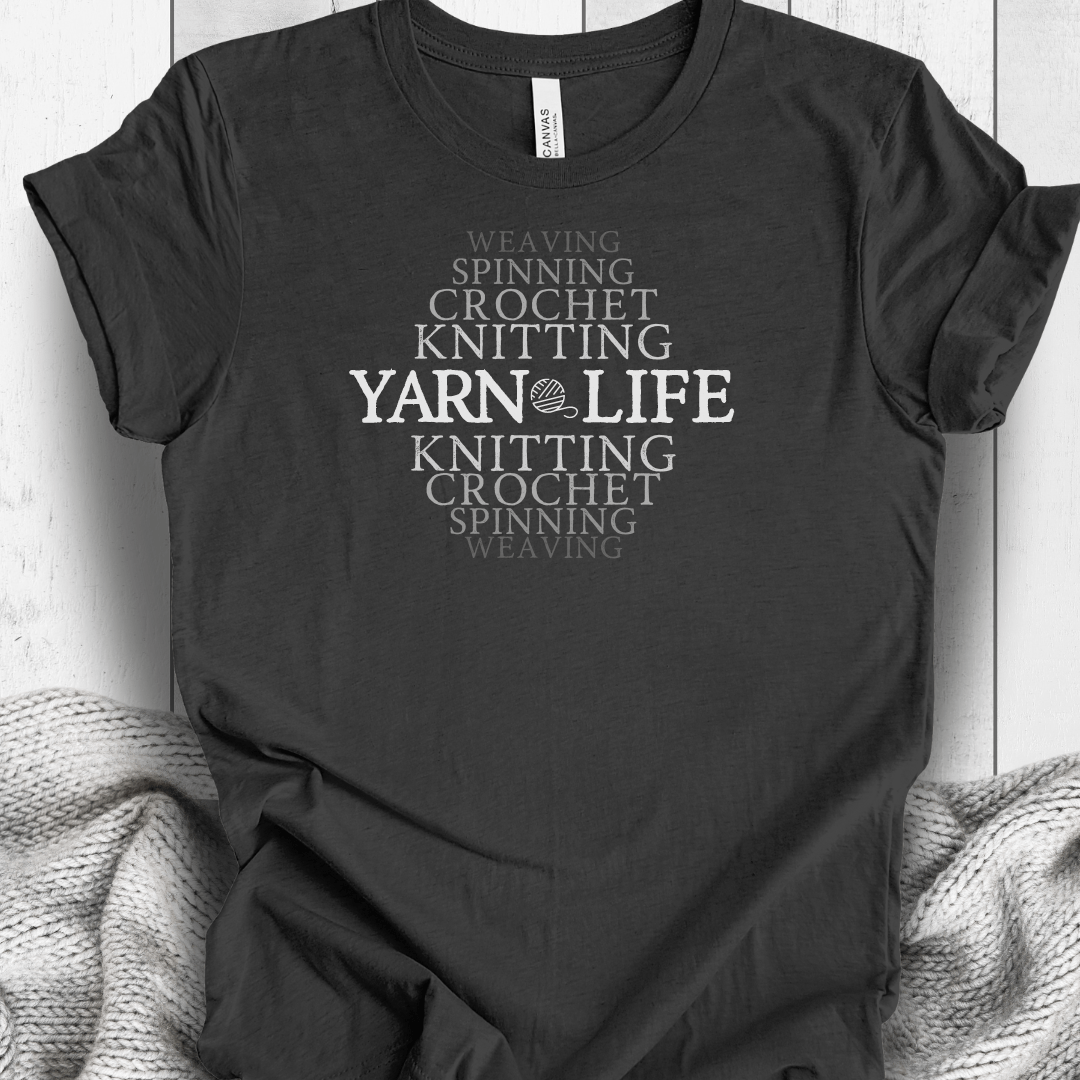 Fading Yarn Life T-Shirt Dark Grey / S