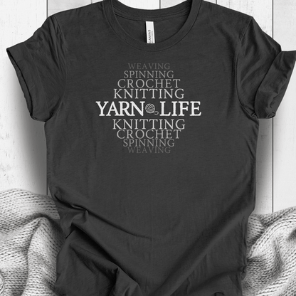 Fading Yarn Life T-Shirt Dark Grey / S