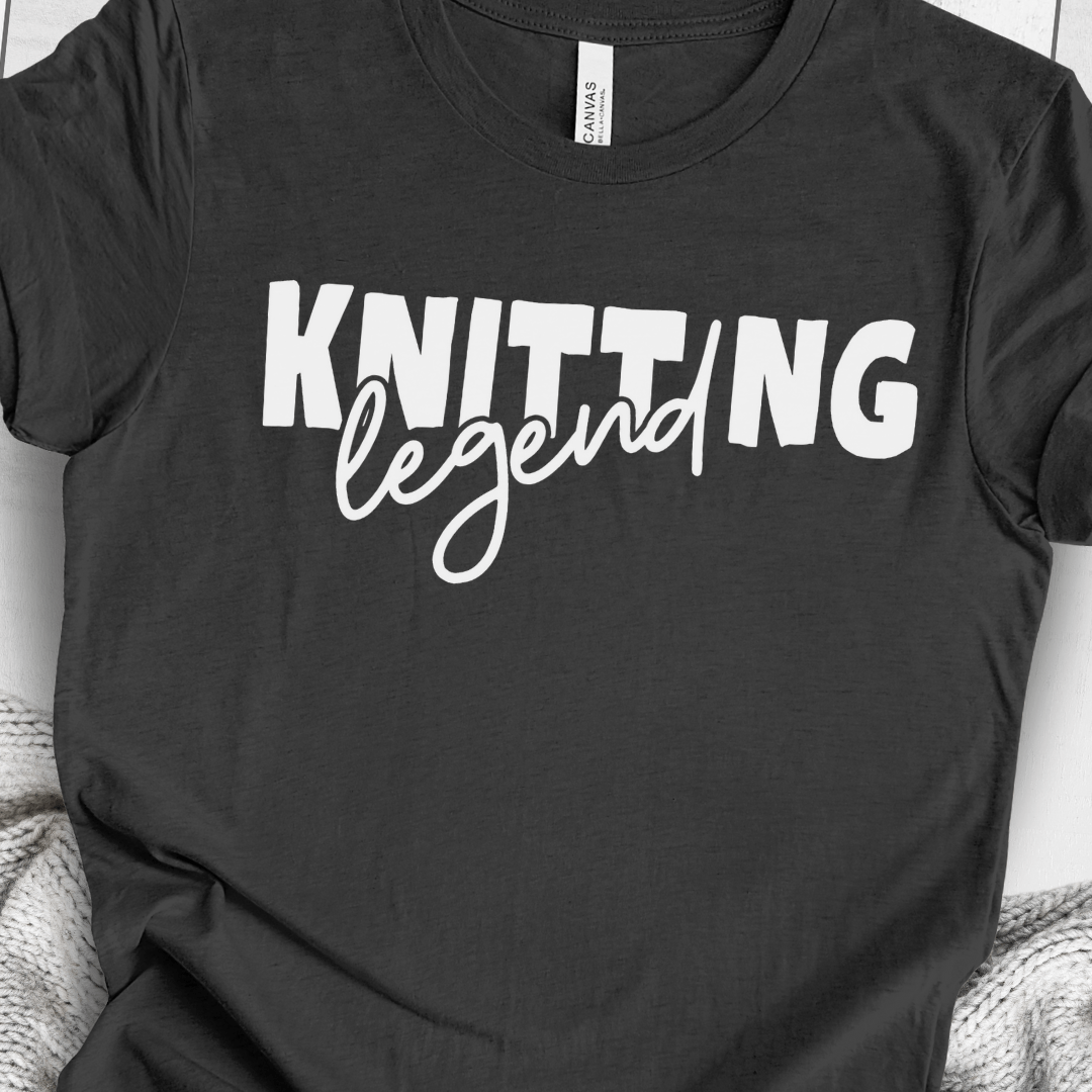 Knitting Legend T-Shirt Dark Grey / S