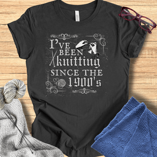 Knitting Since the 1900s T-Shirt Dark Grey / S