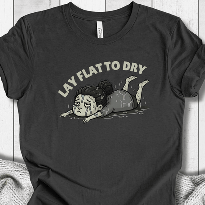 Lay Flat to Dry Woman T-Shirt Dark Grey / S