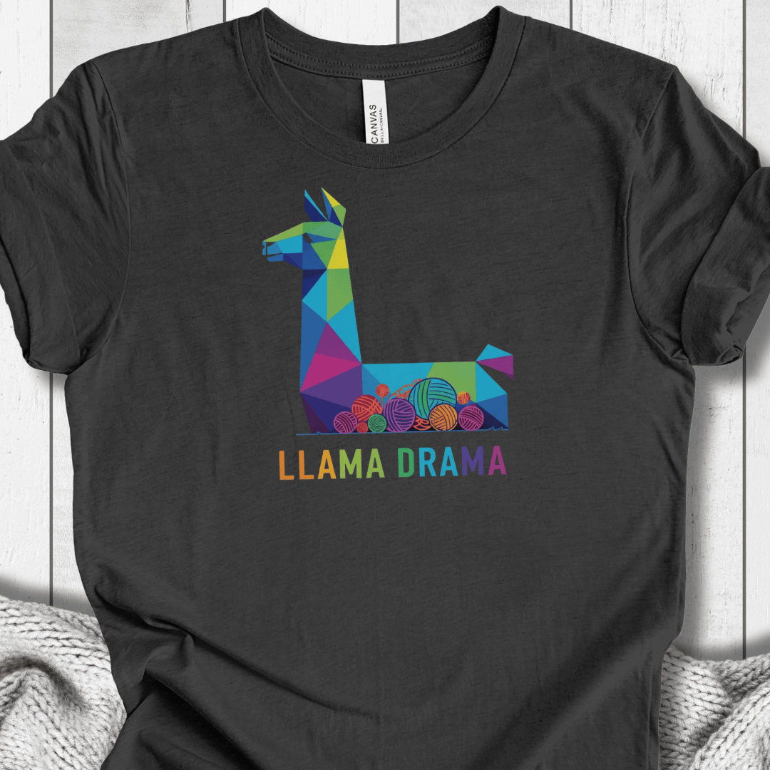 Llama Drama T-Shirt Dark Grey / S
