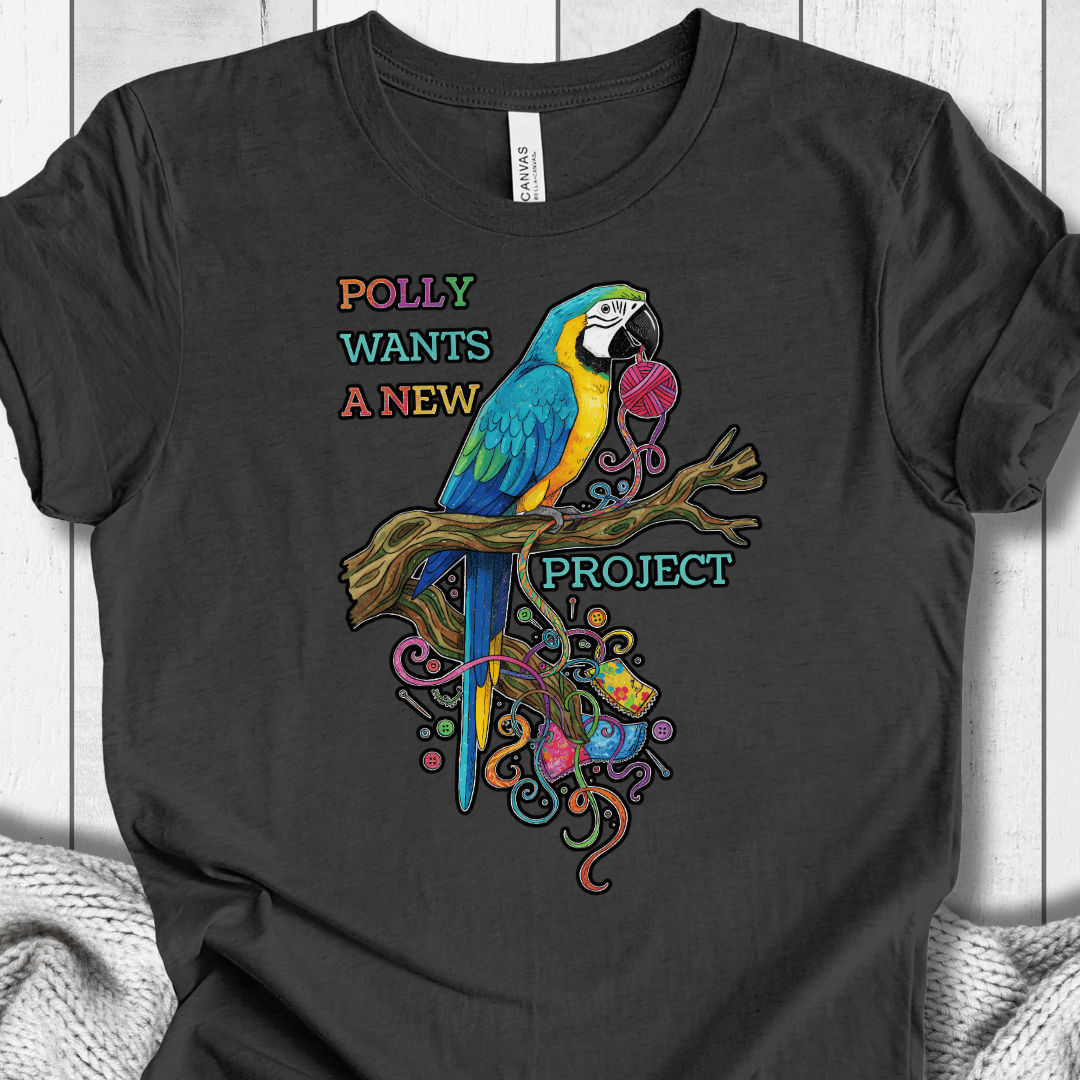 Polly Wants A New Project T-Shirt Dark Grey / S
