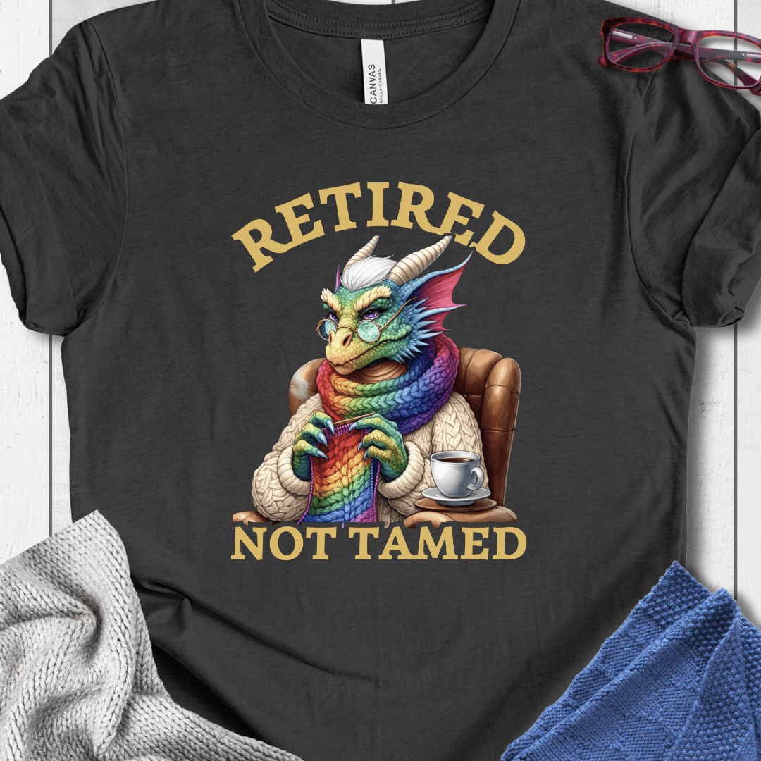 Retired not tamed T-Shirt Dark Grey / S