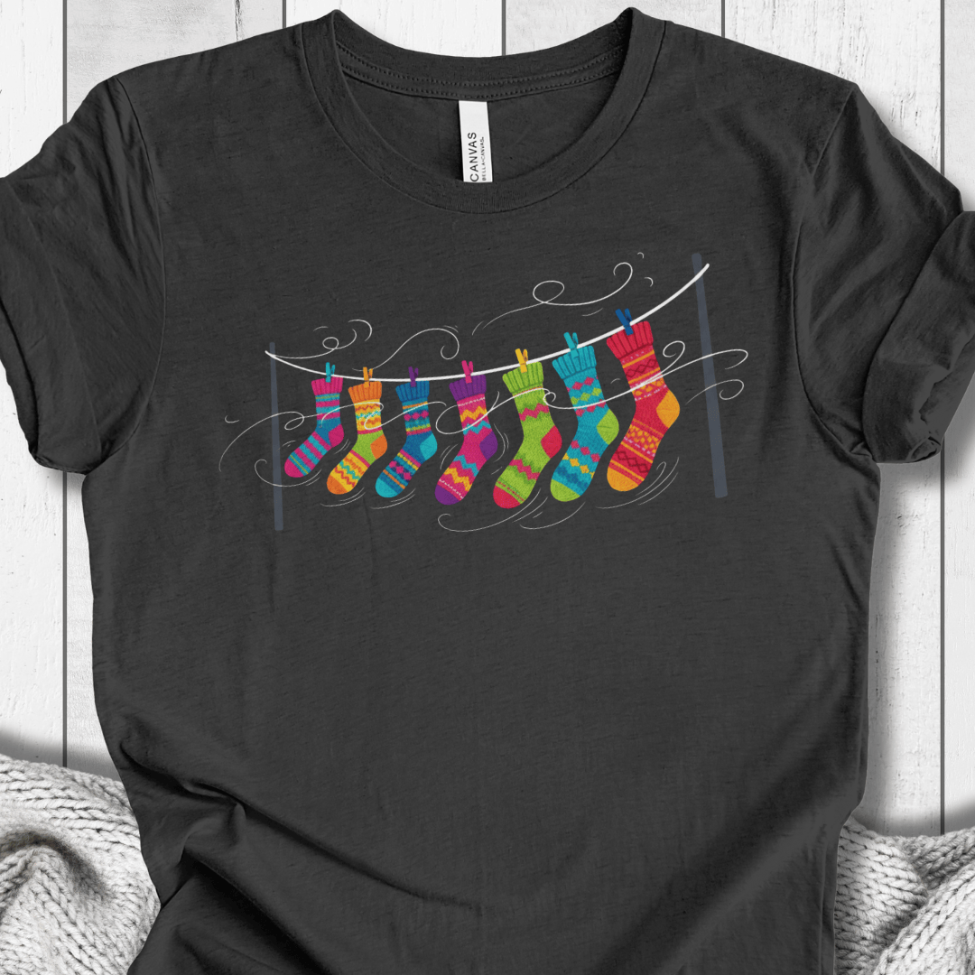 Sock Line T-Shirt Dark Grey / S