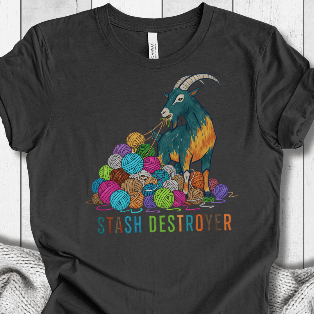 Stash Destroyer T-Shirt Dark Grey / S