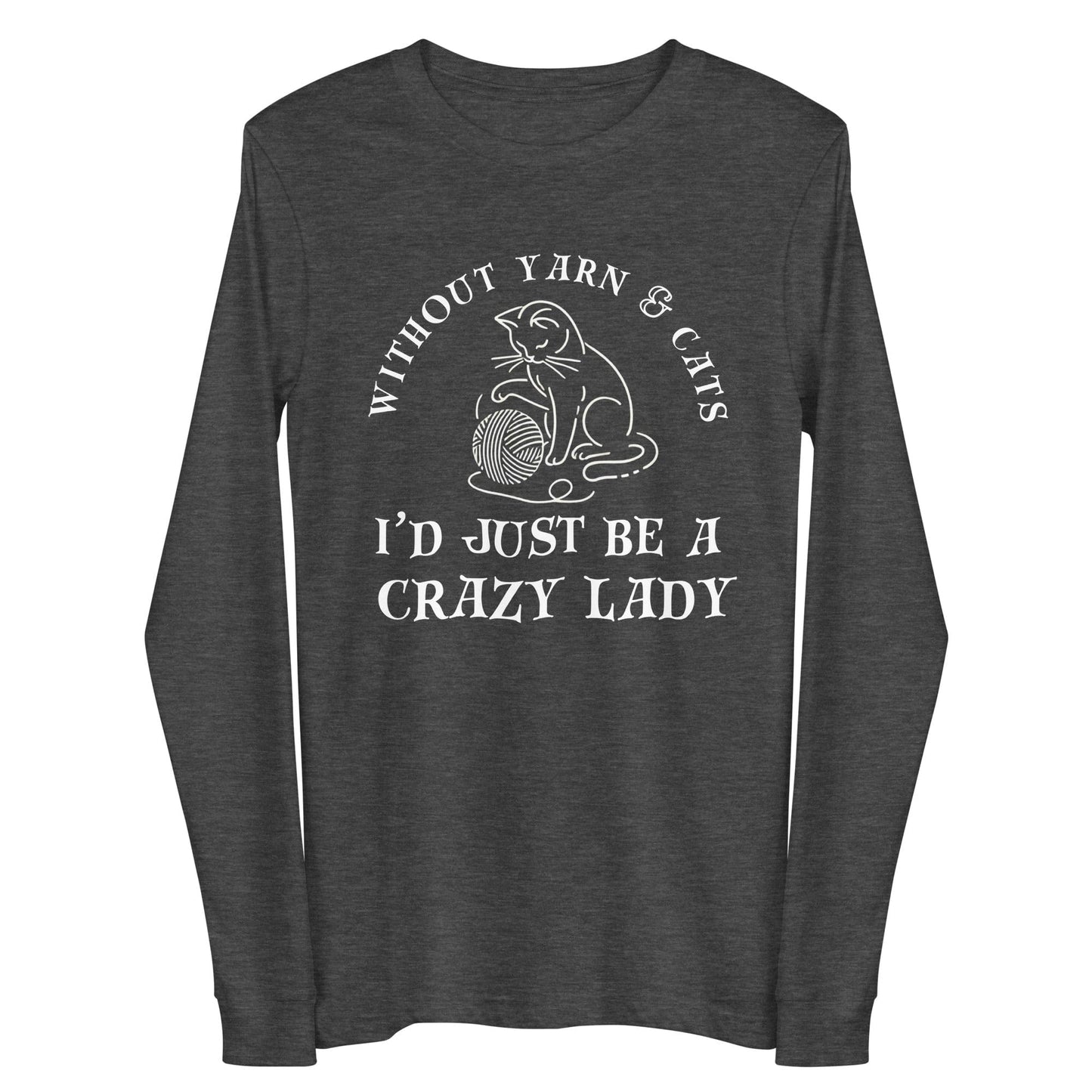 Yarn & Cats Long Sleeve Tee Dark Grey / S