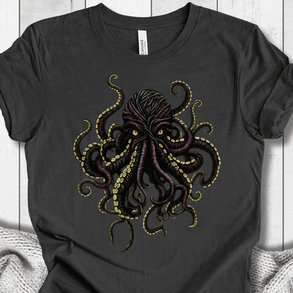 Yarn Sea Monster T-Shirt Dark Grey / S