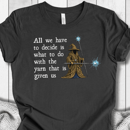 Yarn Wizard T-Shirt Dark Grey / S