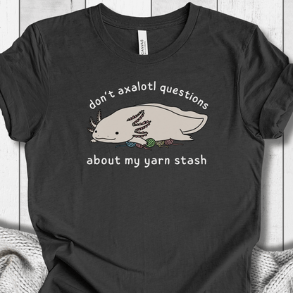 Axalotl Questions t-shirt Dark Grey / XS