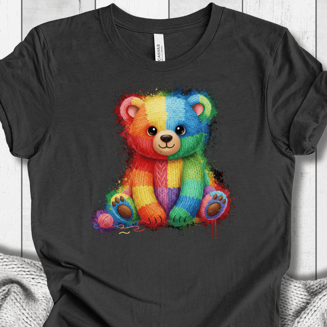 Bear Dye Splash T-Shirt Dark Grey / XS