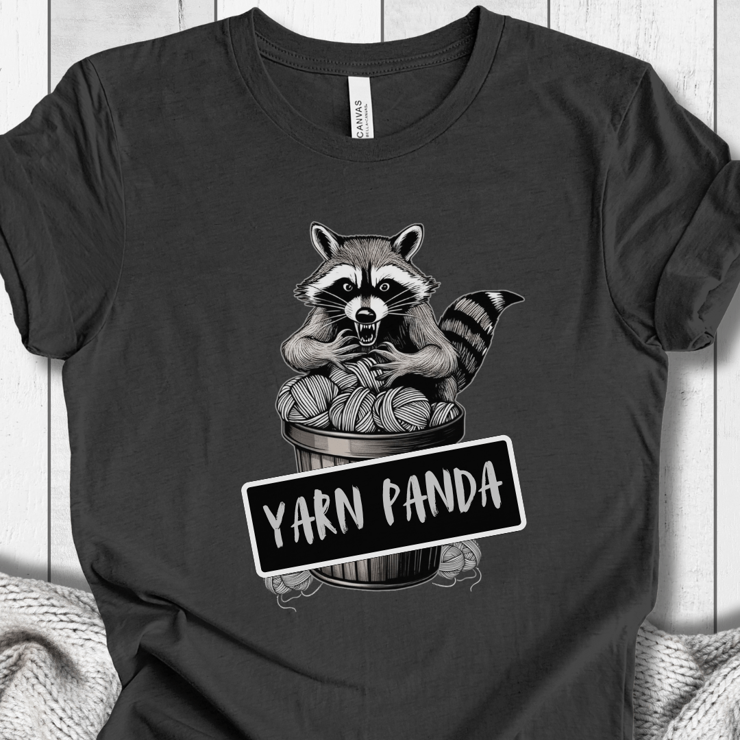 Feral Yarn Panda T-Shirt Dark Grey / XS
