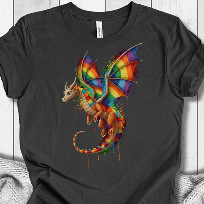 Hover Dragon Dye Splash T-Shirt Dark Grey / XS