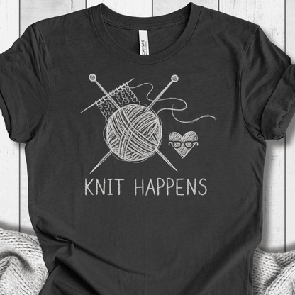 Knit Happens Sketch T-Shirt Dark Grey / XS