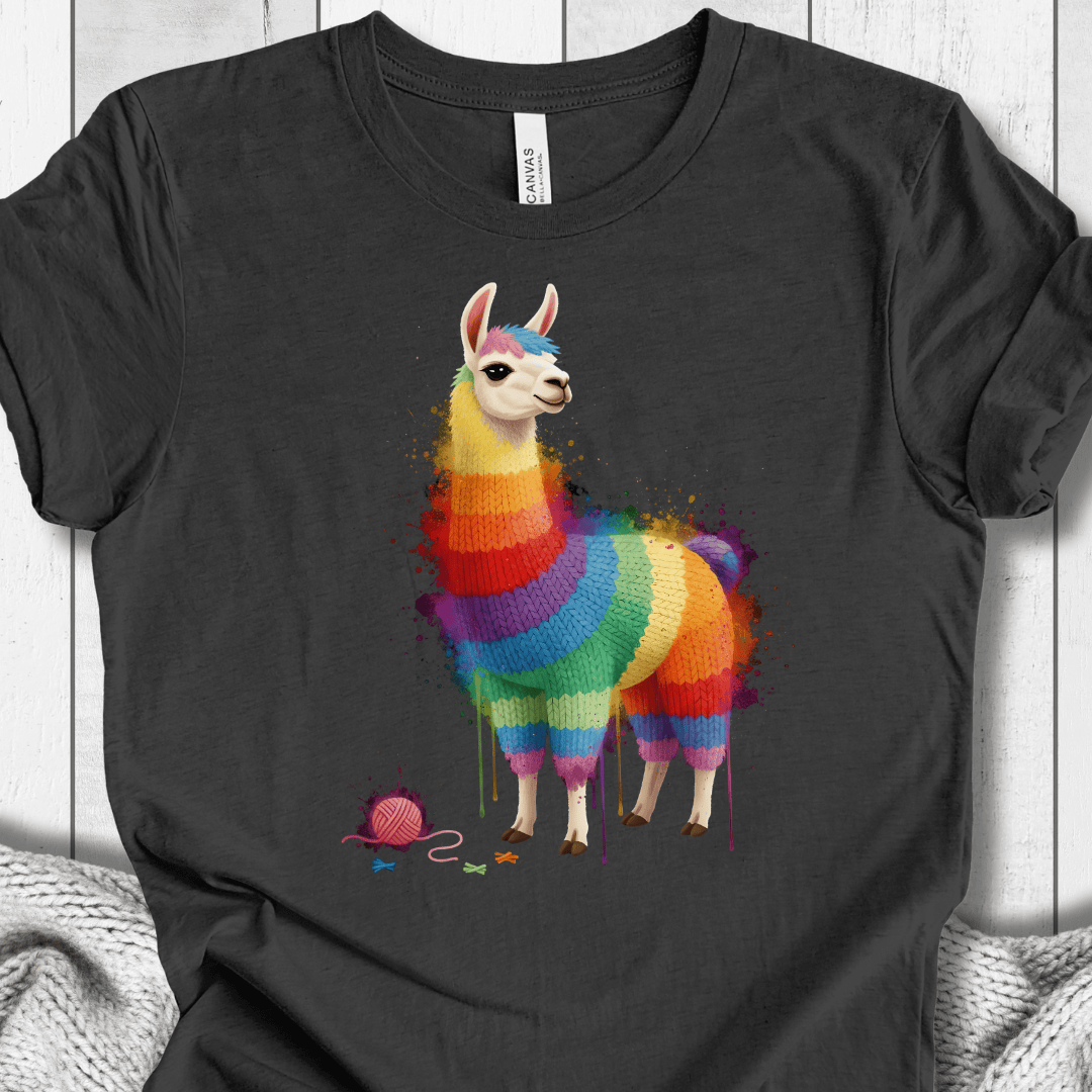 Llama Dye Splash T-Shirt Dark Grey / XS