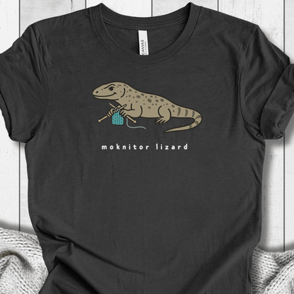 Moknitor Lizard t-shirt Dark Grey / XS