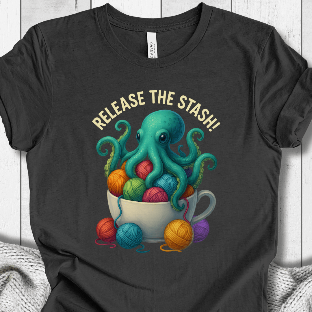 Release the Stash Kraken T Shirt Dark Grey / XS