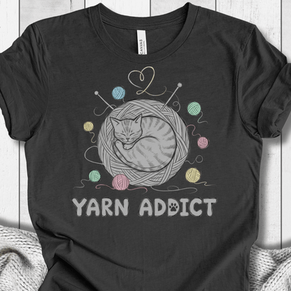 Yarn Addict Sketch T-Shirt Dark Grey / XS
