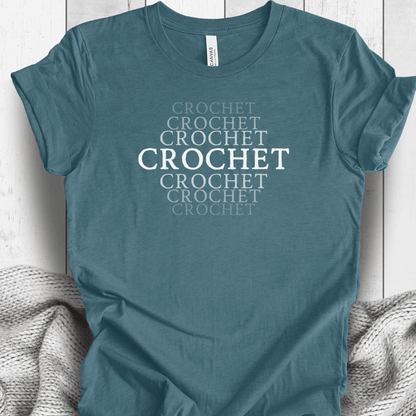 Fading Crochet T-Shirt Deep Teal / S