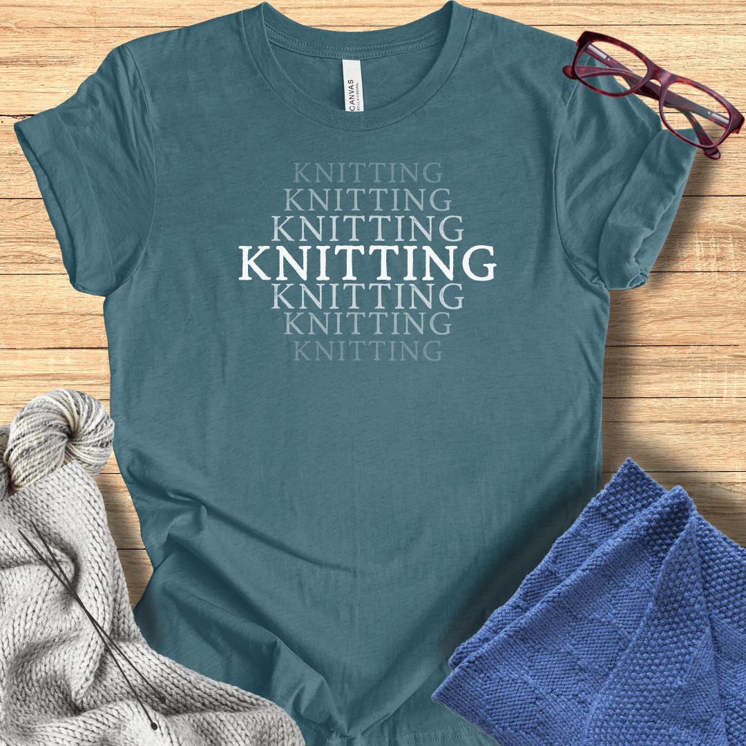 Fading Knitting T-Shirt Deep Teal / S