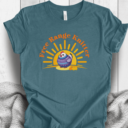 Free Range Knitter T-Shirt Deep Teal / S