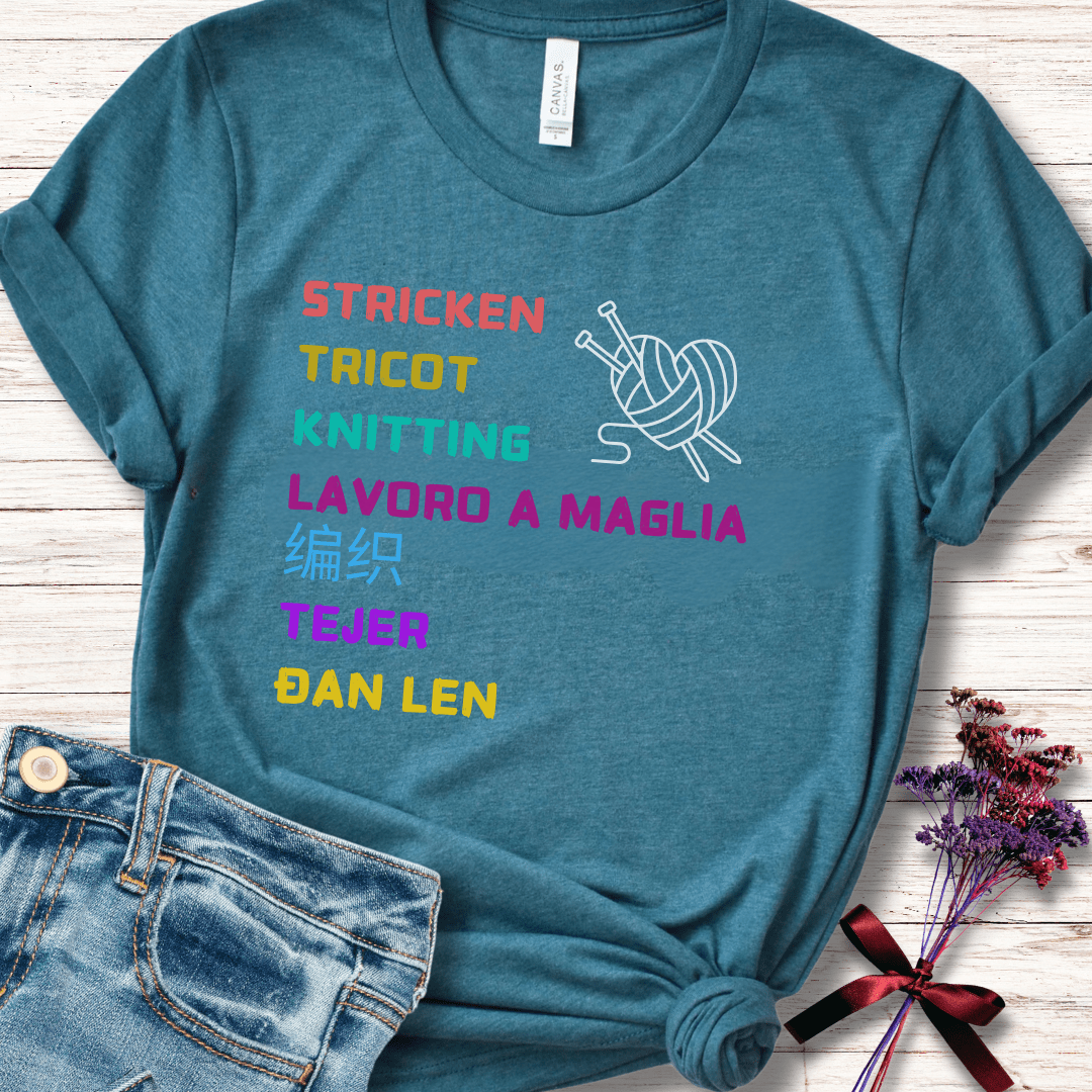 Knitting Language T-Shirt Deep Teal / S