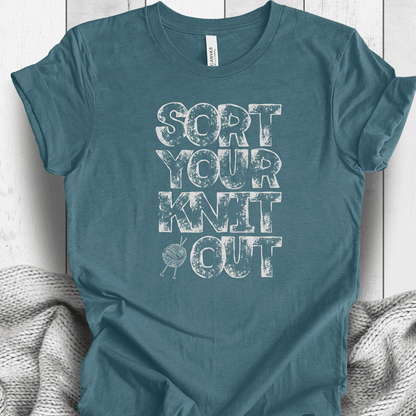 Sort Your Knit Out T-Shirt Deep Teal / S