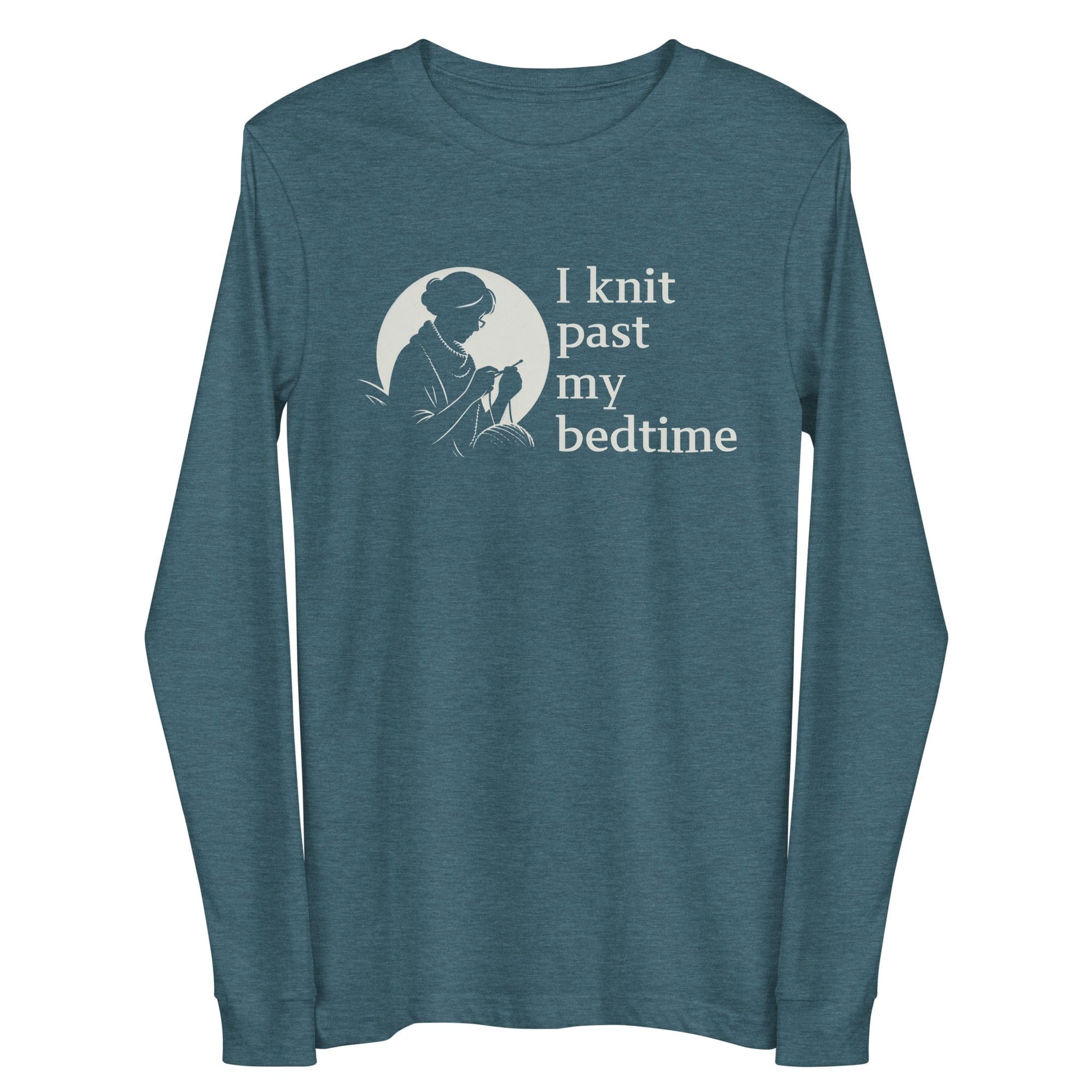 Knit Past My Bedtime Long Sleeve Tee Heather Deep Teal / S