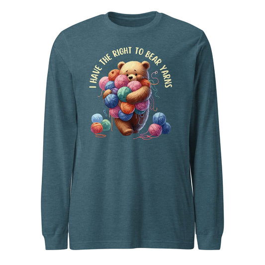 Right to Bear Yarns Long Sleeve Tee Heather Deep Teal / XS